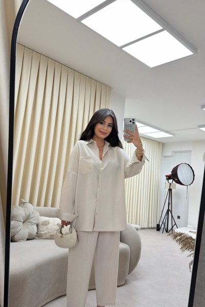 SOFİA ŞALVARLI TAKIM BEJ Bej