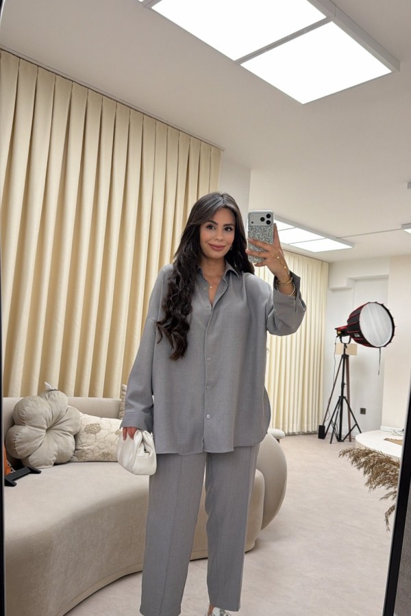 SOFİA ŞALVARLI TAKIM GRİ Gri