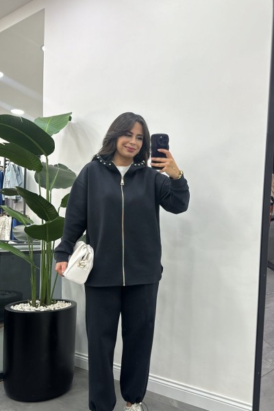 Modal Kumaş Eşofman Takımı Siyah