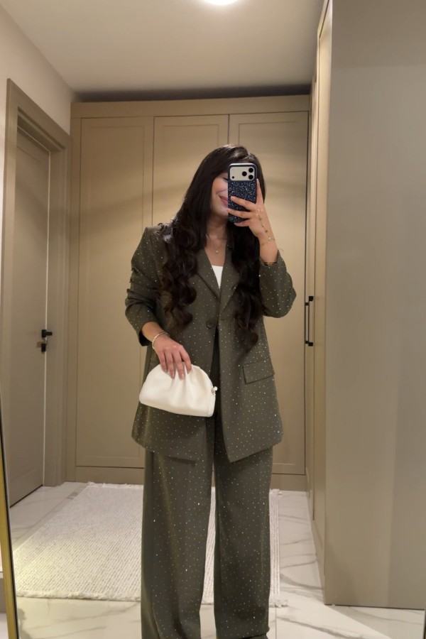 TAŞLI BLAZER HAKİ  Haki