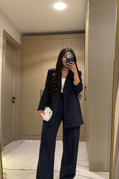 TAŞLI BLAZER LACİVERT  Lacivert