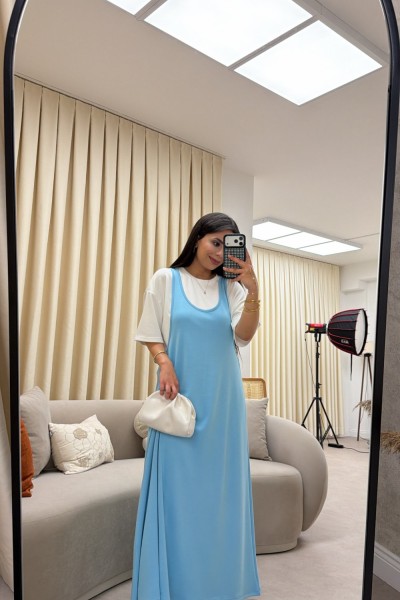 TWST TSHIRTLÜ ELBİSE BEBE MAVİSİ  Bebe Mavisi