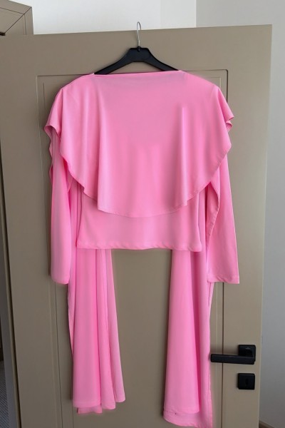UZUN KOL VATKALI BLUZ PEMBE Pembe