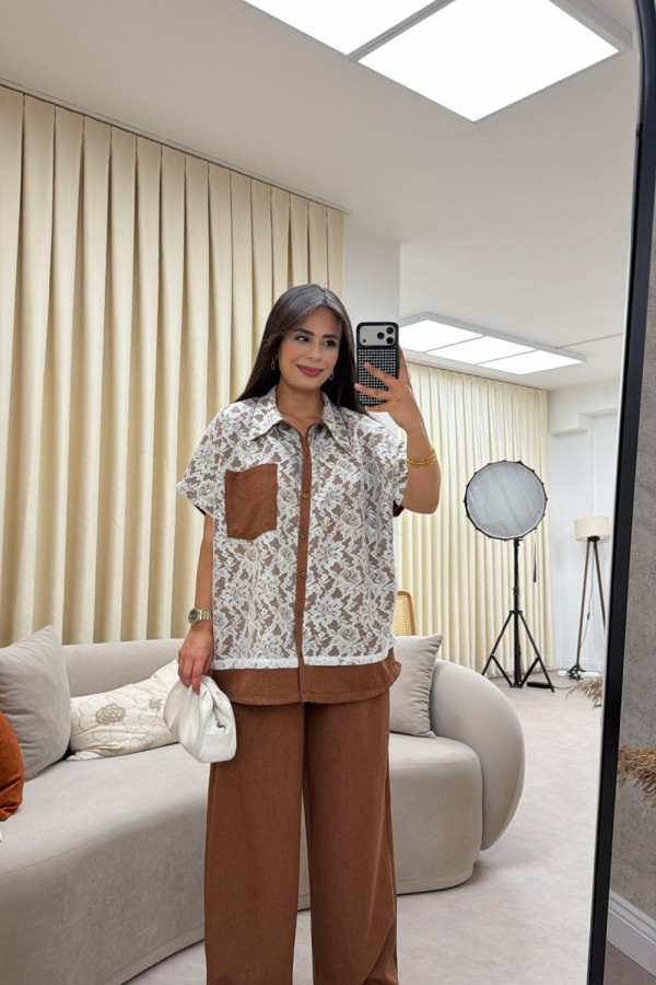 MARKA MUADİL DANTEL TAKIM TABA (20 TEMMUZ KARGO ÇIKIŞI) Taba