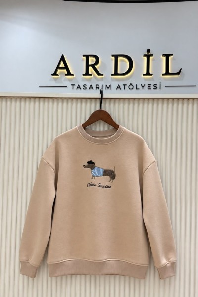 ŞARDONLU KÖPEKLİ SWEAT BEJ (15 EKİM KARGO ÇIKIŞI) Bej