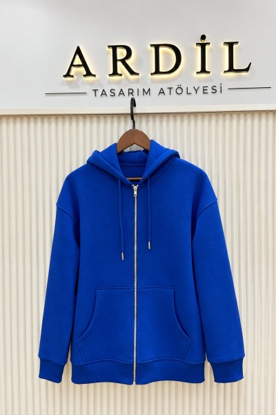 ÜÇ İPLİK ŞARDONLU SAKS MAVİSİ SWEAT (17 EKİM KARGO ÇIKIŞI) Saks Mavisi