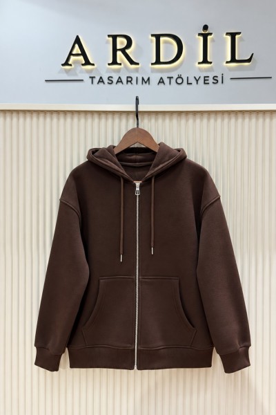 ÜÇ İPLİK ŞARDONLU KAHVERENGİ SWEAT (17 EKİM KARGO ÇIKIŞI) Kahverengi