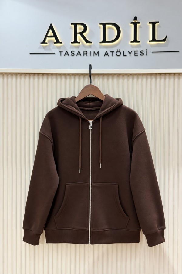 ÜÇ İPLİK ŞARDONLU KAHVERENGİ SWEAT (17 EKİM KARGO ÇIKIŞI) Kahverengi