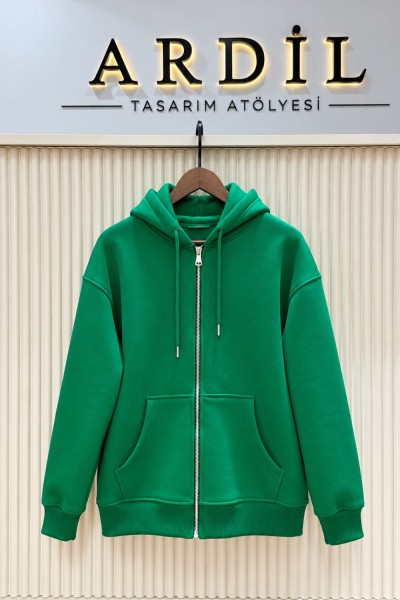 ÜÇ İPLİK ŞARDONLU YEŞİL SWEAT (17 EKİM KARGO ÇIKIŞI) Yeşil