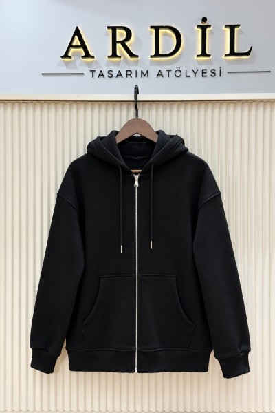 ÜÇ İPLİK ŞARDONLU SİYAH SWEAT (17 EKİM KARGO ÇIKIŞI) Siyah
