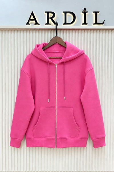 ÜÇ İPLİK ŞARDONLU PEMBE SWEAT (17 EKİM KARGO ÇIKIŞI) Pembe