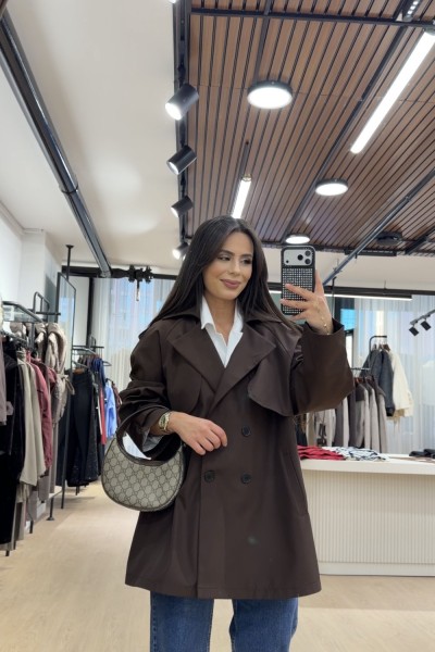 KUŞAKLI TRENÇKOT KAHVERENGİ (22 EKİM KARGO ÇIKIŞI) Kahverengi