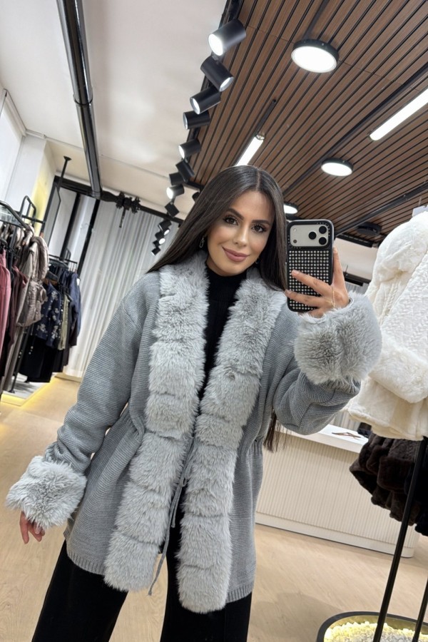 TREND KÜRKLÜ HIRKA GRİ (30 EKİM KARGO ÇIKIŞI) Gri