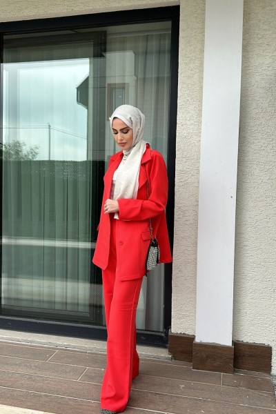 Blazer Takım Mercan Mercan