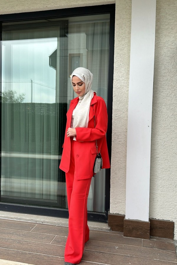 Blazer Takım Mercan Mercan