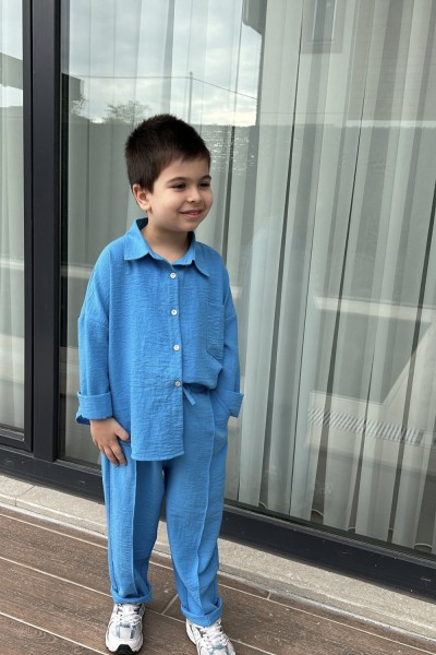 Keten Takım Çocuk Mavi (10 Mayıs Kargo Çıkışı) Mavi