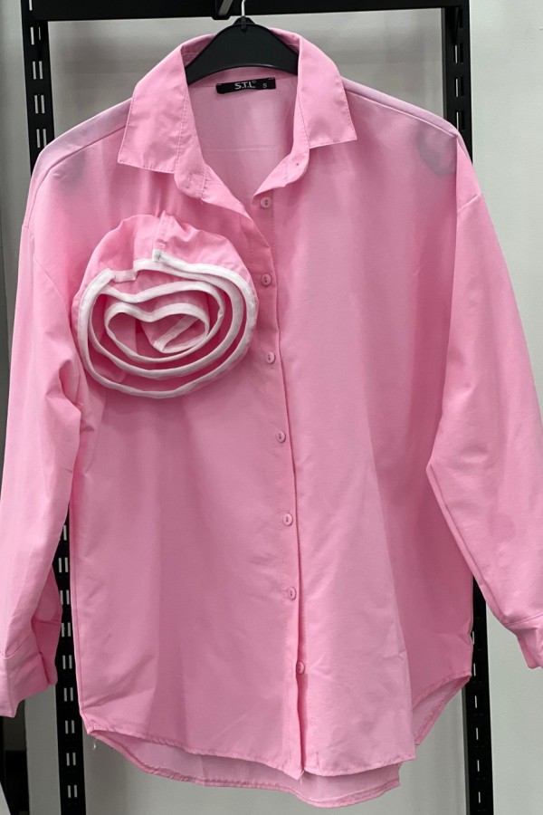 GÜLLÜ GÖMLEK PEMBE Pembe