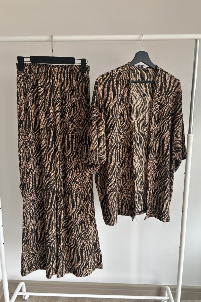 ZEBRA PAREO TAKIM KAHVERENGİ Kahverengi