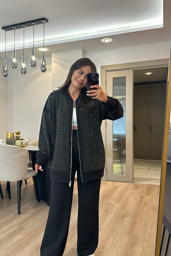 ÇOK TAŞLI KREP TAKIM (14 EKİM KARGO ÇIKIŞI) Siyah