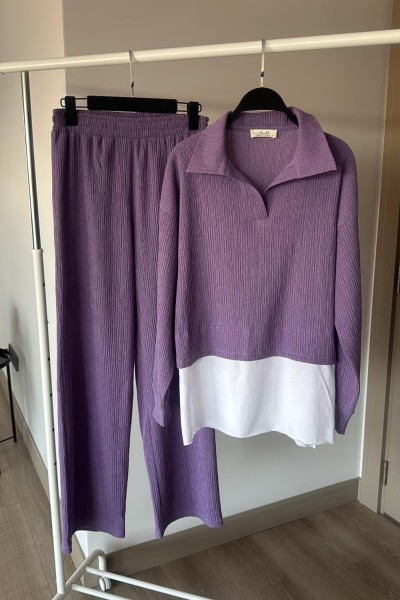SAFİR TSHIRTLÜ TAKIM LİLA Lila