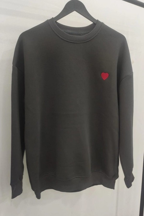 KALPLİ SWEATSHIRT ANTRASİT Antrasit