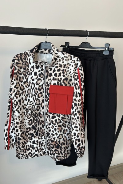 LEOPAR KIRMIZI ŞERİTLİ TAKIM (6 ARALIK KARGO ÇIKIŞI) Leopar