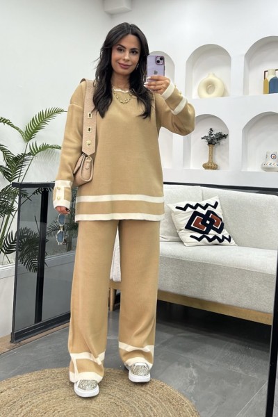 BÜŞRA TRİKO TAKIM CAMEL Camel