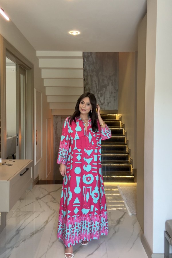 ARDİL VİSKON ELBİSE PEMBE( ikinci elbise bedava seçmeyi unutma)  Pembe