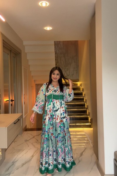 UZUN VİSKON ELBİSE-YEŞİL (2. HEDİYE ELBİSENİ SEÇMEYİ UNUTMA) Yeşil