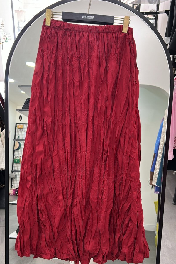KIRIŞIK ETEK BORDO Bordo
