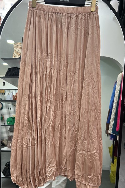 KIRIŞIK ETEK SATEN Bej