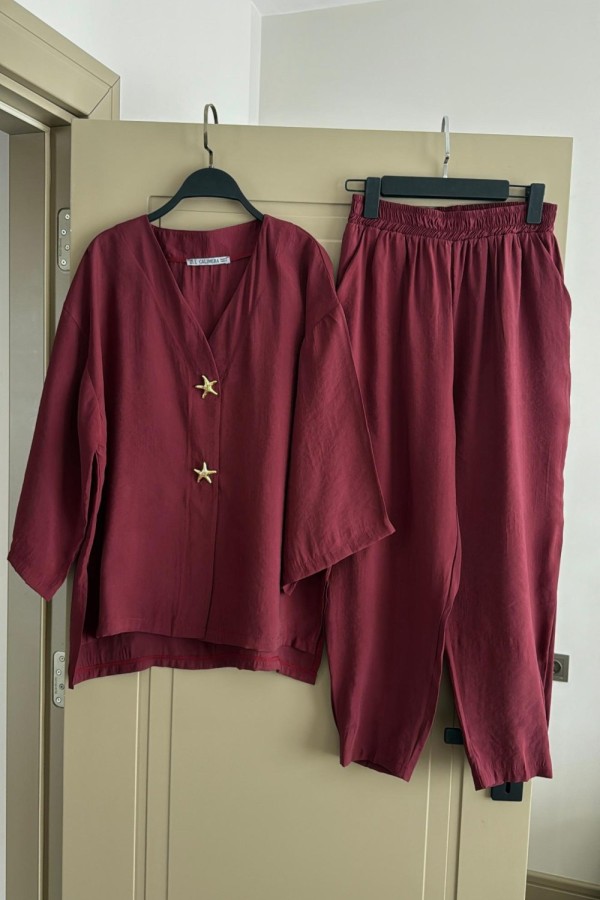 MODAL YILDIZLI TAKIM BORDO  Bordo