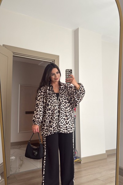 ZARA SATEN LEOPAR TAKIM Leopar