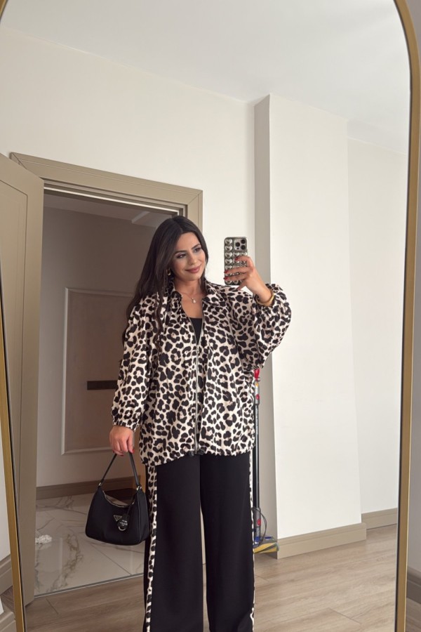 ZARA SATEN LEOPAR TAKIM Leopar