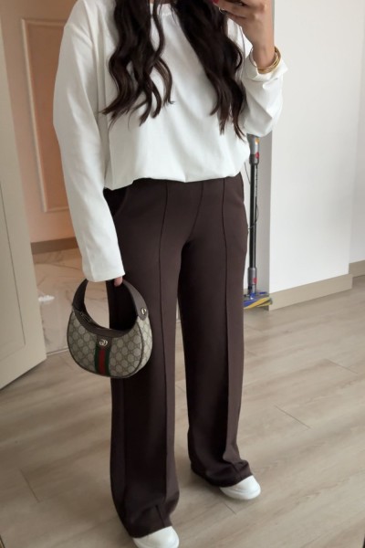 OYSHO PANTOLON KAHVERENGİ  Kahverengi