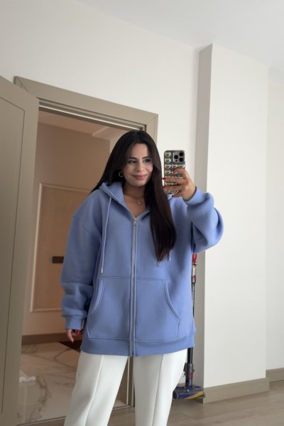 ÜÇ İPLİK ŞARDONLU SWEAT LİLA Lila