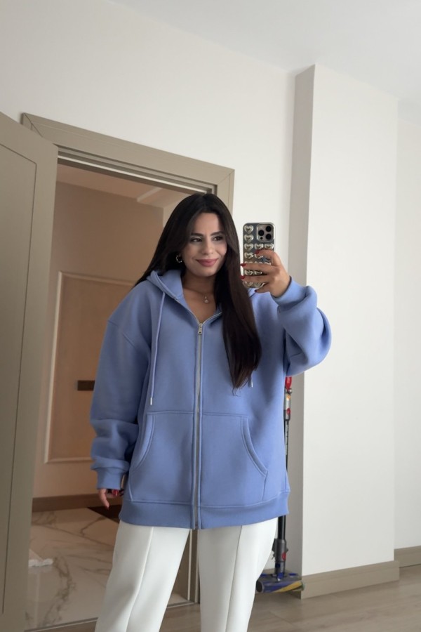ÜÇ İPLİK ŞARDONLU SWEAT LİLA Lila