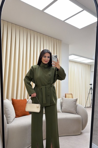ZEHRA CEKETLİ SCUBA TAKIM HAKİ  Haki