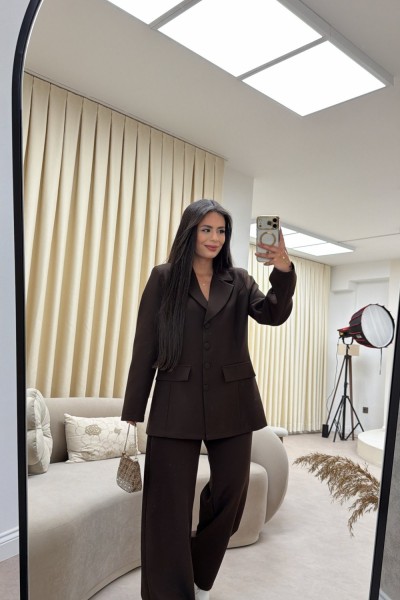 BLAZER TAKIM KAHVERENGİ Kahverengi
