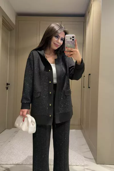 TASARIM TAŞLI TAKIM SİYAH (9 OCAK KARGO ÇIKIŞI)